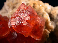 Red fluorite Mont-Blanc specimen